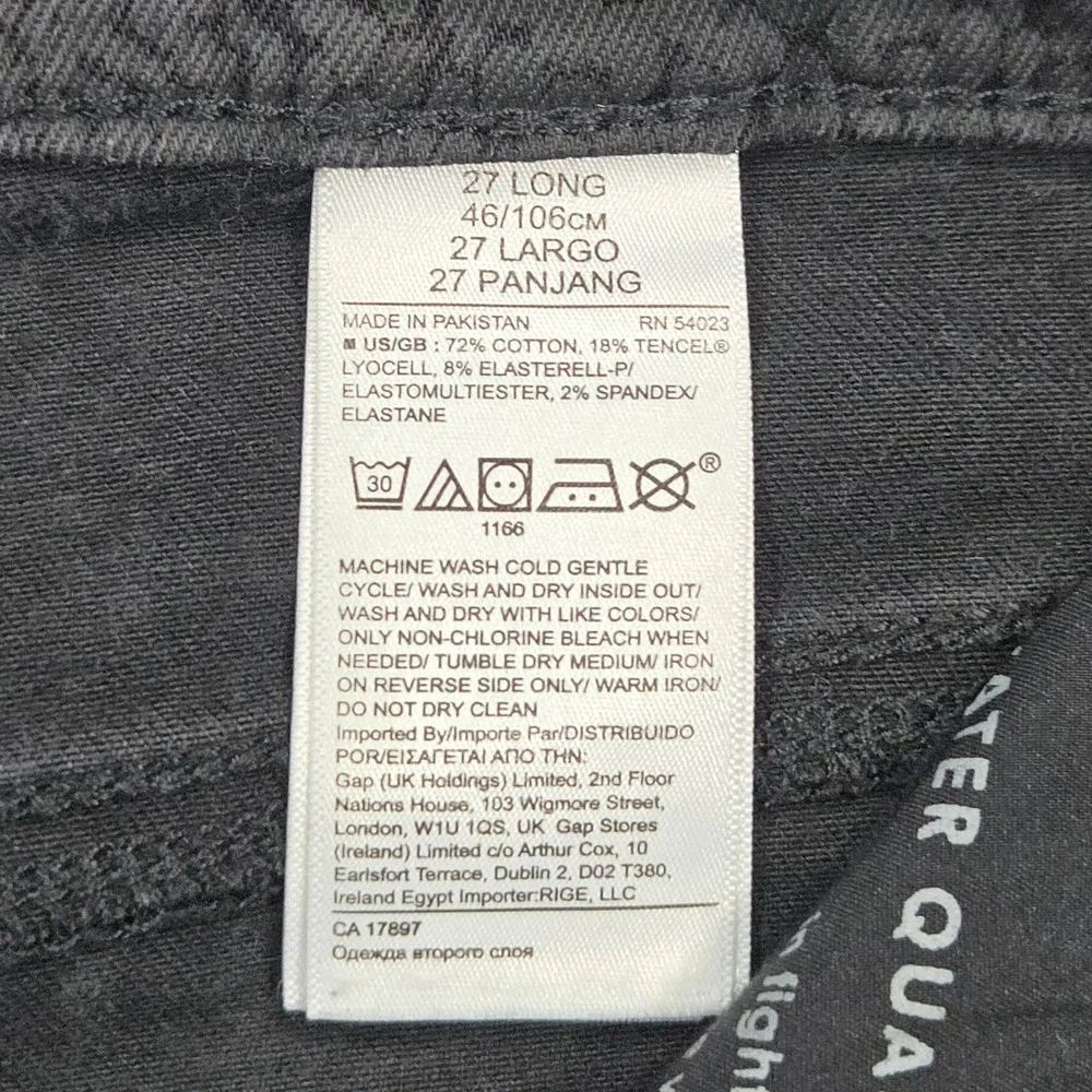 Banana Republic Premium Denim Womens 27L Mid-Rise Skinny Jeans Black Snake Print